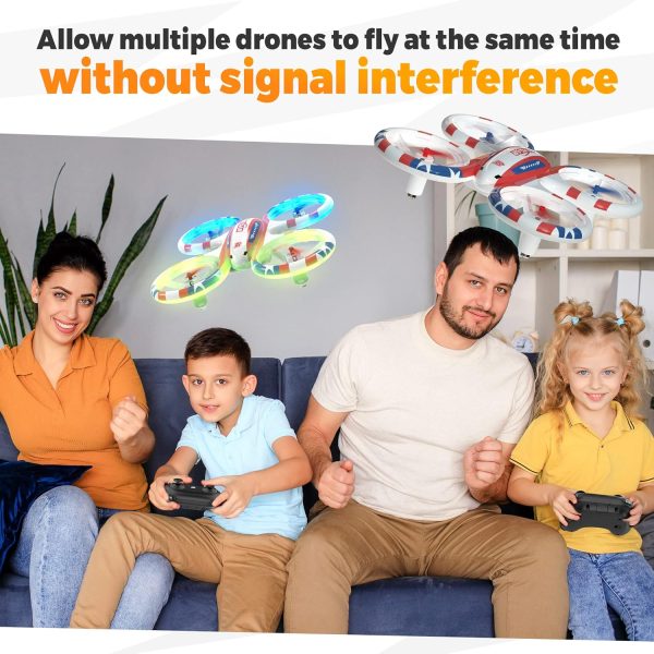 BEZGAR HQ051 Drones for Kids - RC Drone Indoor, LED Remote Control Mini Drone with 3D Flip and 3 Speed Propeller Full Protect Small Drone Quadcopter for Beginners, Easy to fly Gifts for Kids - Image 6