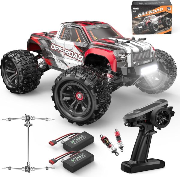 MEW4 1/16 4X4 RC Offroad Truck - RTR Durable Beginner RC Car, High Speed 38 Km/h, Remote Control Monster Truck with 2 1500 mAh Batteries,Gifts for Adult and Boys - Image 2