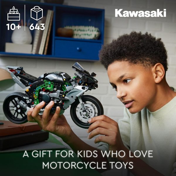 LEGO Technic Kawasaki Ninja H2R Motorcycle Toy - Building Toys for Kids, Boys & Girls, Ages 10+ - Kickstand for Display - Model Kit Birthday Gift - 42170 - Image 3