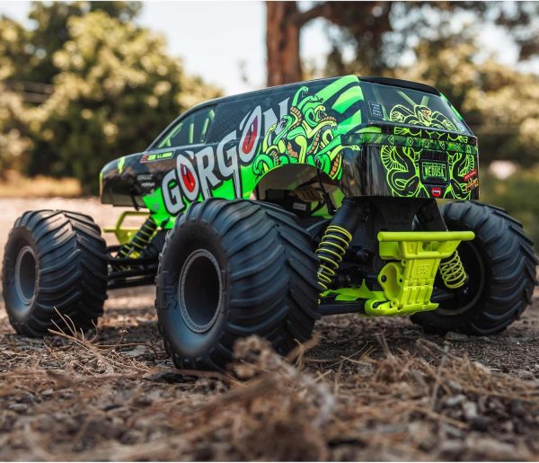 ARRMA RC Truck Gorgon 2 Wheel Drive MT1/10 RTR (Ready-to-Run with Battery and Charger Included) Smart 3300 7C S120 USB Yellow ARA3230ST1 - Image 9