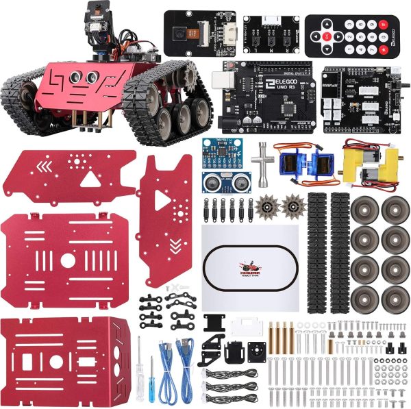 ELEGOO Conqueror Robot Tank Kit with UNO R3 for Arduino Robotics for Kids Ages 8-12 12-16 STEM Science Kits Coding Robots Toys for 8+ Year Old Boys Girls Teens Circuits Engineering Building Project - Image 2