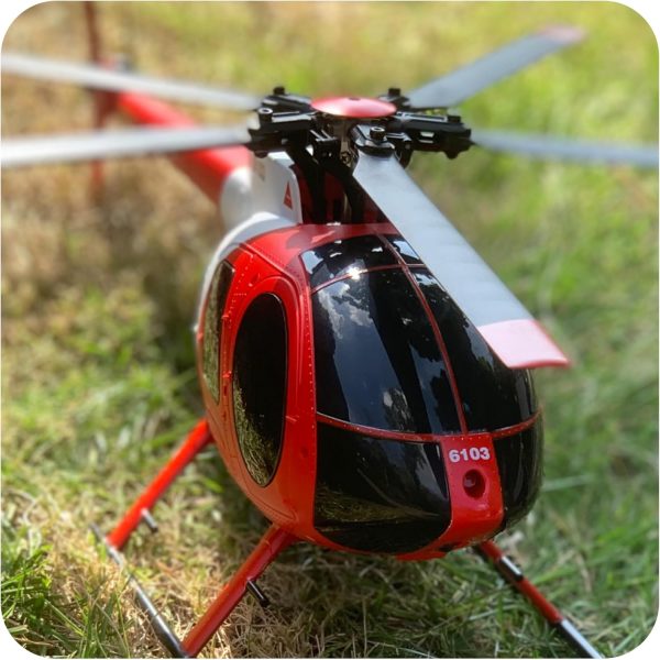 MD500 C189 Remote Control Helicopter Aircraft Add Optical Flow Positioning 1/28 Scale 4CH RC Heli Maintain Altitude Hover RTF US Rescue Helicopter (RTF 2Packs Battery) - Image 6