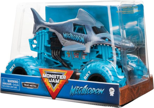 Monster Jam, Official Megalodon Monster Truck, Collector Die-Cast Vehicle, 1:24 Scale - Image 6