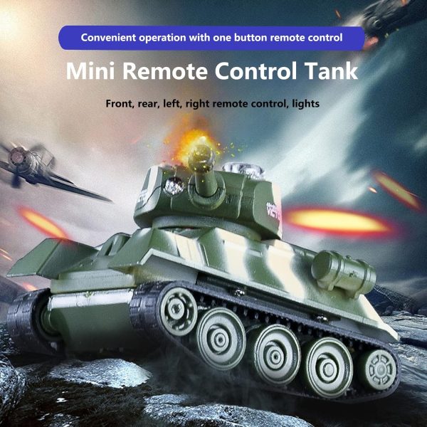 Mini WWII Gray German Tiger RC Tank Toy 1/72 Scale Model Electronic Radio Remote Control Vehicle Tank - Image 3