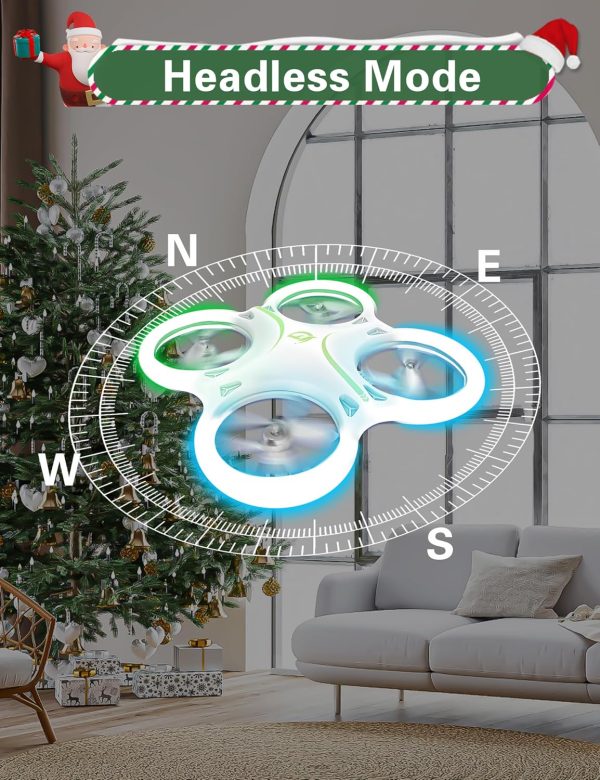 Drones for kids 8-12, Drone for Kid and Beginner, Drone with Led Light, Small Indoor Rc Drone with 360 Flip, 2 Batteries, One Key Take Off Landing, Kids Flying Toy Gift for Boy and Girl - Image 6