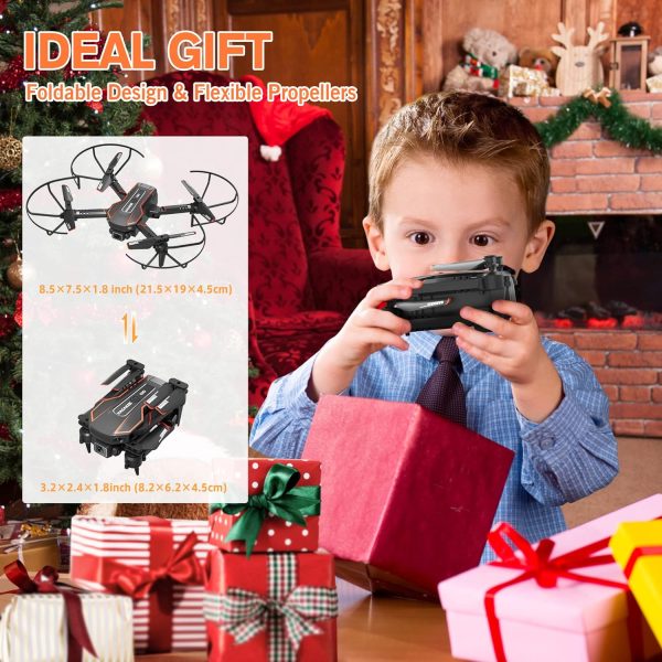 AVIALOGIC Mini Drone with Camera for Kids, Remote Control Helicopter Toys Gifts for Boys Girls, FPV RC Quadcopter with 1080P Live Video Camera, Gravity Control, 3 Batteries, Carrying Bag - Image 7