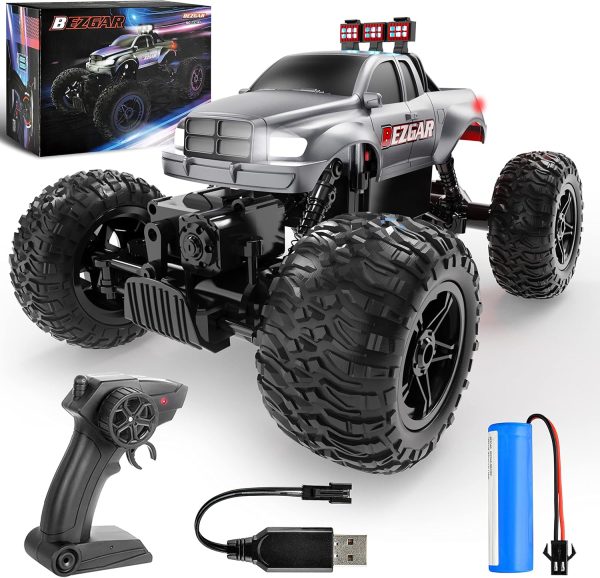 BEZGAR Rc Cars for Boys Age 8-12 -1:14 All Terrain Rc Monster Truck for Kids with Rechargeable Battery, 2.4GHz Remote Control Monster Truck, TC141 Remote Control Cars for Boys Age 4-7 - Image 2