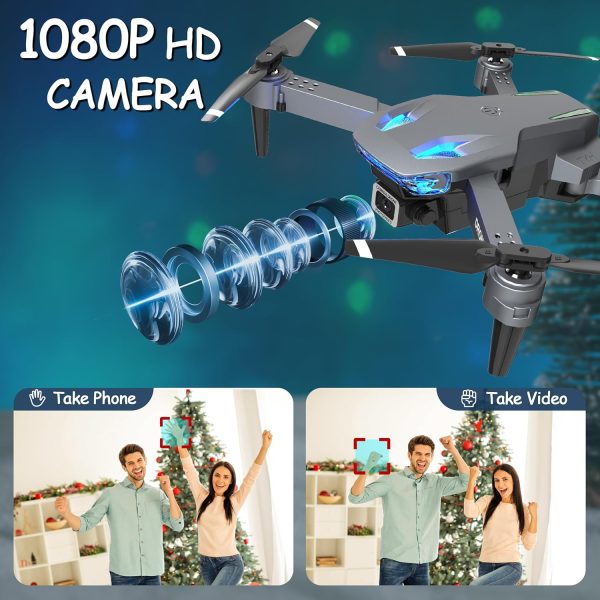 Wipkviey Drone with Camera - Drones for Adults 1080P HD RC quadcopter, With WiFi Video, Altitude Hold, Gesture Selfy, Headless Mode, 3D Flip, One Key Take Off/Landing for Beginners - T28 - Image 3