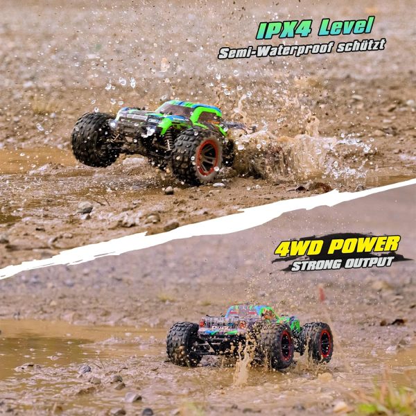 HAIBOXING RC Cars, 1:14 Hobby Fast Remote Control Cars for Adults, 39km/h High-Speed 4x4 Off-Road RC Truck RC Monster Truck Waterproof Crawler Racing Buggy 2 Batteries for Boys, Kids - Image 4