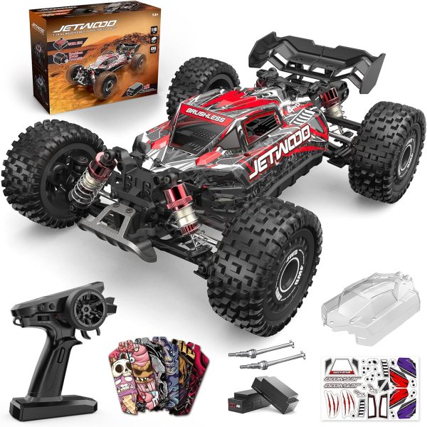 Jetwood x Hyper go 1/16 Fast Brushless RC Cars for Adults, Max 42 mph High Speed Remote Control Car for Boys, Electric All Terrain RTR RC Buggy, Hobby Grade RC Truck, JC16EP with 2 Lipo - Image 2