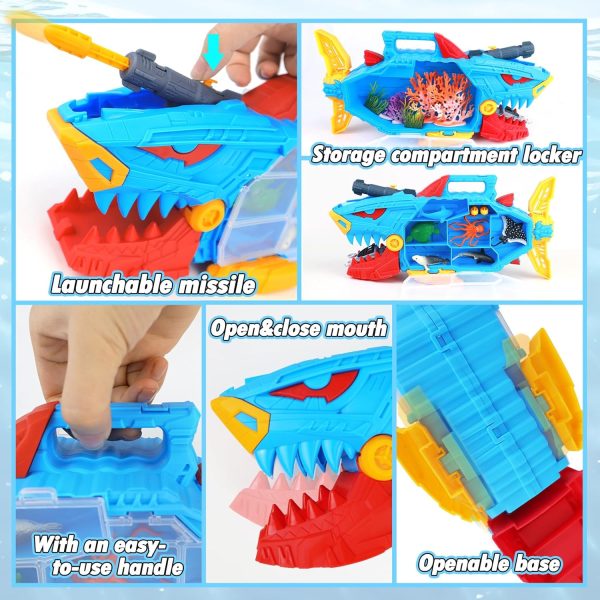 CORPER TOYS Shark Submarine Toys for Kids with Sea Animals and Vehicle Storage Carrier Toy Playset for Boys Toddler Gift for Birthday Christmas - Image 4