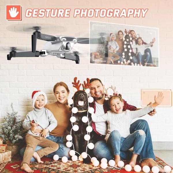 Drones for Kids - Mini Drone with Camera for Adults and Beginners, RC Helicopter Toys Gifts for Boys Girls, 1080P HD Foldable FPV Drone with One Key Start/Land, Altitude Hold, Gesture Selfie, 2 Batteries, Silver - Image 4