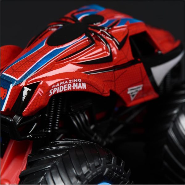 Monster Jam, Marvel Official Venom Vs. The Amazing Spider-Man Die-Cast Monster Trucks, 1:64 Scale, Kids Toys for Boys and Girls Ages 3 and up - Image 5