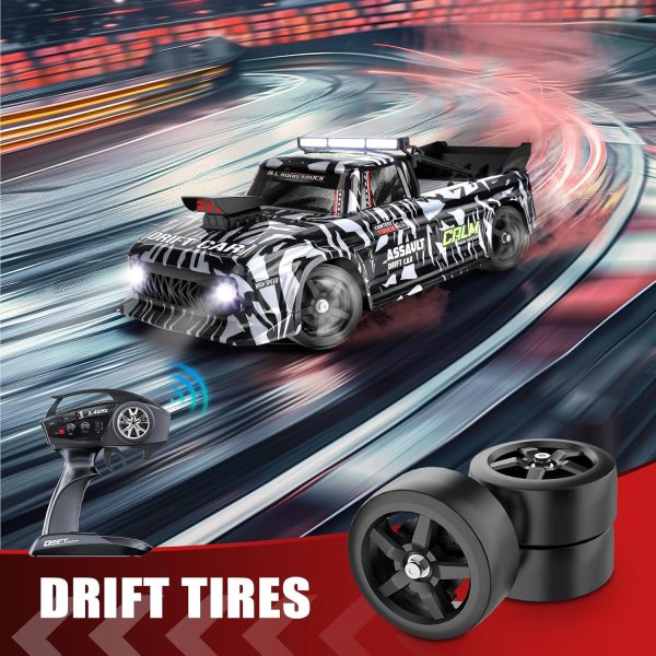 1/12 Remote Control Car Drift RC with Gyro for Adults, 2.4G 4WD High Speed Drifting RC Car 35KM/H Proportional Throttle RC Cars with 2 Batteries Birthday Gifts for Kids Adults - Image 7