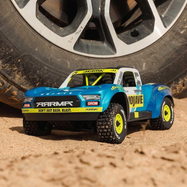 ARRMA RC Truck Mojave GROM 4x4 Smart Small Scale Desert Truck, RTR (with Battery and Charger Included) Blue/White ARA2104T2 - Image 4