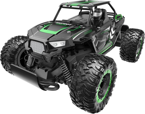 BEZGAR TB142 Remote Control Car - 1:14 Scale RC Cars, 20 Km/h 2WD All-Terrains Electric Off-Road Vehicle Truck Crawler Toy with Two Rechargeable Batteries for Boys Kids and Adults - Image 5