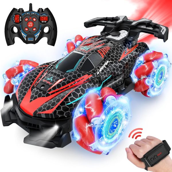 RC Stunt Car, Gesture Sensing RC Cars for Boys Girls, 2.4GHz 4WD Remote Control Car with 360° Rotating, Lights, Music, Spray, Toy Cars for Kids Age 6 7 8 9 10 11 12 Year Old Birthday Gifts - Image 2