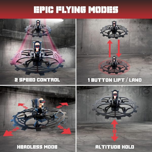 Force1 Officially Licensed Skibidi Toilet Toy RC Drone- Flying Buzzsaw Mini Drone with Camera, 1080p FPV Video Recording, Headless Mode, Altitude Hold, Speed Control, 2.4GHz Remote Control Drones - Image 6