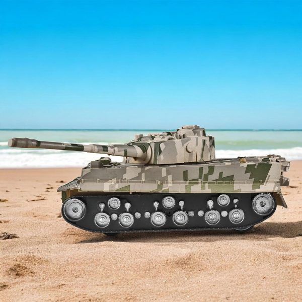 Remote Control Tank for Boys, RC Tank with Lights & Realistic Sounds, 11 Inch Military Army Battle Tank Toy for Kids - Image 4