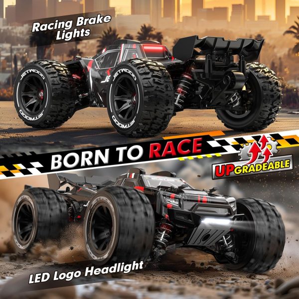 Jetwood x Hyper go 1/14 All Terrain Super Fast RC Cars for Adults, 50mph Electric Brushless RC Trucks, Offroad Waterproof Adult Remote Control Car, Hobby RC Truck for Boys, High Speed 4WD Truggy - Image 5