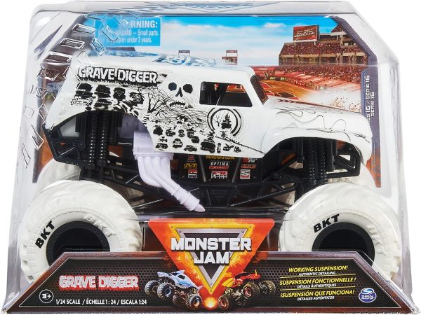 Monster Jam, Official Grave Digger Monster Truck, Collector Die-Cast Vehicle, 1:24 Scale - Image 2