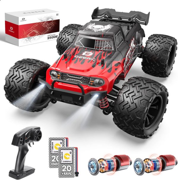 DEERC 9500E 1:16 Scale All Terrain RC Car, 4x4 High Speed 40 KPH RC Truck, 2.4Ghz Remote Control Truck with 2 Batteries, Off-Road Monster Truck for Adults Kids - Image 9