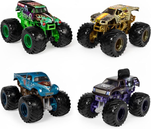 Monster Jam, Official Reveal The Steel 4-Pack of Color-Changing Die-Cast Monster Trucks, 1:64 Scale - Image 2