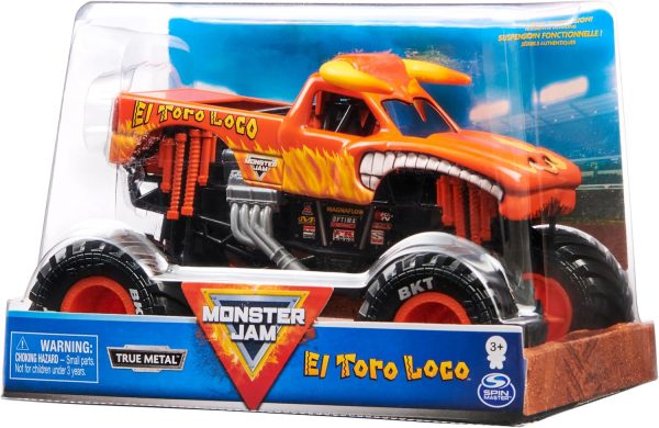 Monster Jam Official Monster Truck - El Toro Loco 1:24 Scale Die-Cast Vehicle - Chrome Rims and Tires For All Playsets - Collectible For Fans & Parties - Image 5