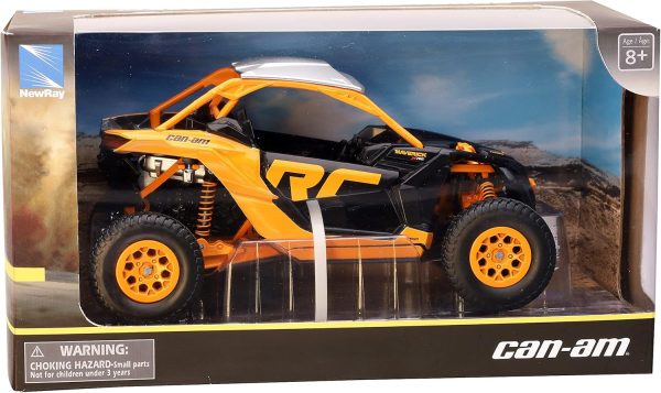 New Ray Can-Am Maverick X3 XRC Turbo ATV Orange and Black 1/18 Diecast Model - Image 3