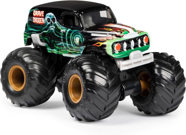 Monster Jam Grave Digger Monster Truck 5pc Value Pack: 1:64 Scale Retro Die-Cast Gift Set with Iconic Models (1982-2005) Chrome Rims and BKT Tires - Authentic Collectible for Fans & Birthday Parties - Image 7