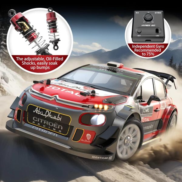 MJX Hyper GO 14303 1/14 Citroen C3 Fast RC Cars for Adults, Max 40mph Brushless RC Drift Car with Gyro, 4WD RTR High Speed RC Rally Car, 2 of 2000 mAh Drifting RC Remote Control Car for Adult - Image 4