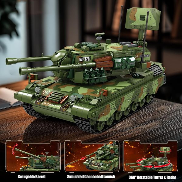 NUTCRACKER RC Military Tank Building Blocks Set - WW2 Army Tank Building Toy, Collectible Army Tank Home Display Model, Christmas Birthday Gifts for Adults Kids Boys 14+ (1101 Pieces - Image 7