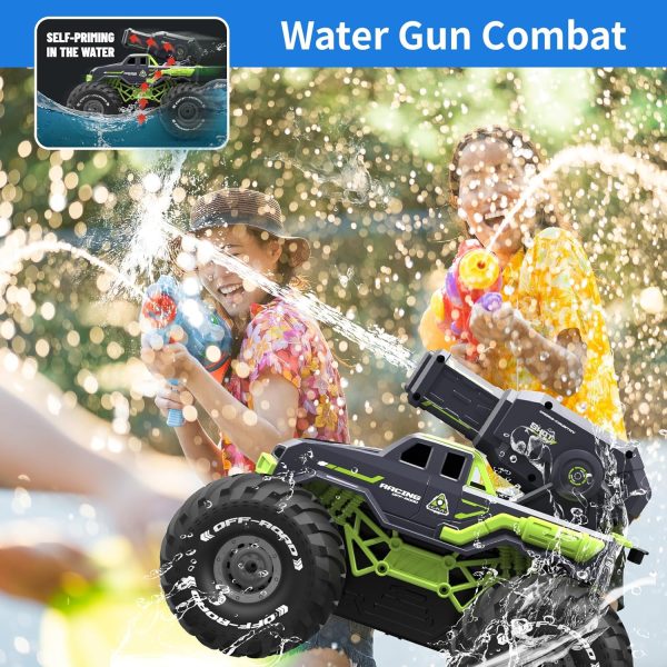 Remote Control Monster Truck 1:16 All Terrains RC Car Boat with Water Spray Gun Waterproof and Durable 4WD Amphibious Off-Road RC Truck Boys and Girls Gifts for Kids Toy Ages 6 7 8 9 10+ - Image 6