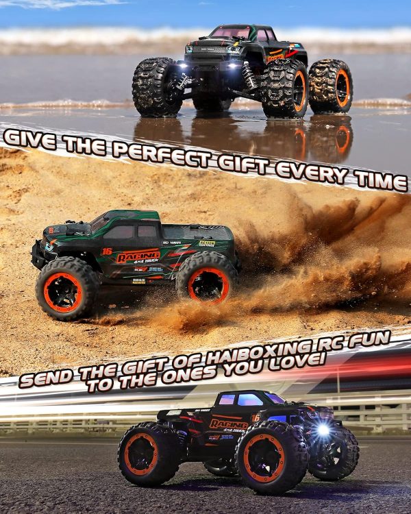 HAIBOXING Remote Control Car 16889, 1:16 Scale 2.4Ghz RC Cars 4x4 Off Road Trucks, Waterproof RTR RC Monster Truck 36KM/H, Toys for Kids and Adults with 2 Batteries 35+ mins Play - Image 3