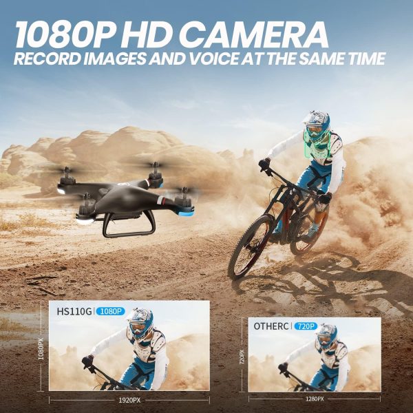 Holy Stone GPS Drone with 1080P HD Camera FPV Live Video for Adults and Kids, Quadcopter HS110G Upgraded Version, 2 Batteries, Altitude Hold, Follow Me and Auto Return, Easy to Use for Beginner - Image 9