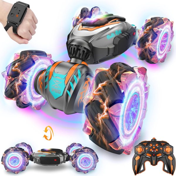 Remote Control Car, Gesture Sensing RC Stunt Car, 4 WD Transform Off Road for Rotating, 2.4Ghz Hand Controlled Remote Control Twister Cars, RC Cars for Kids Boys Girls Toy Gift Age 6 7 8 9 10 11 12 yr - Image 2