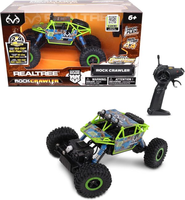 NKOK Realtree: 1:16 Scale RC: Rock Crawler - Edge Camo Green - 2.4 GHz Radio Control #81611, Competition Series, Real Time 4x4, Officially Licensed, Ages 6+ - Image 9