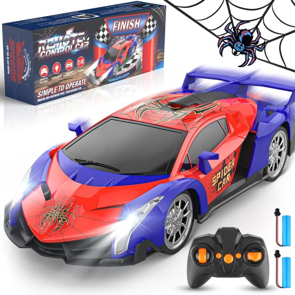 Growsland Remote Control Car, 2.4Ghz Rc Cars for Boys 4-7 8-12, Electric Kids Toys for Kids with Cool LED Lights, Rechargeable Hobby Race Cars Toys for Boys Girls Ages 4-6 5-7 6-8 8-12 Birthday Gift - Image 2