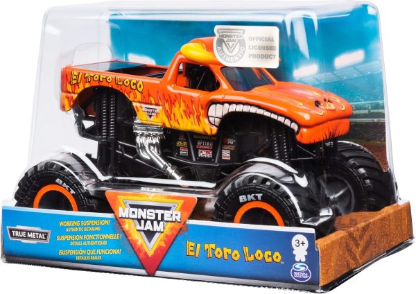 Monster Jam Official El Toro Loco Monster Truck Die-Cast Vehicle, 1:24 Scale - Image 5