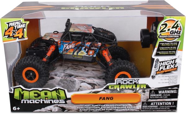 NKOK Mean Machine 1/16 R/C Rock Crawler Series [2.4GHz] Rock Crawler Fang, Innovative Suspension System, Powerful Motor, Grippy Tires, 150-foot Range, Pistol Grip Controller, Real time 4x4 - Image 3