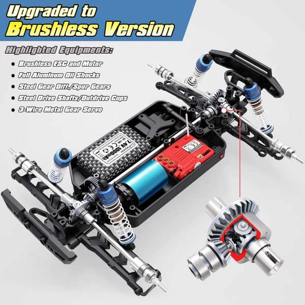 HAIBOXING 1/18 Scale Brushless Fast RC Cars 18859A, 4WD Off-Road Remote Control Trucks 48 KM/H Speed for Adults and Kids Boys, All Terrain Truck Toys Gifts with Extra Shell and Battery 40+ min Play - Image 4