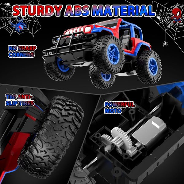 NQD Spider Remote Control Car for Kids, RC Car for Boys, 2.4Ghz Off Road RC Trucks, All Terrain SUV Jeep Toy for Birthday for Kids 3-8 Years Old - Image 3