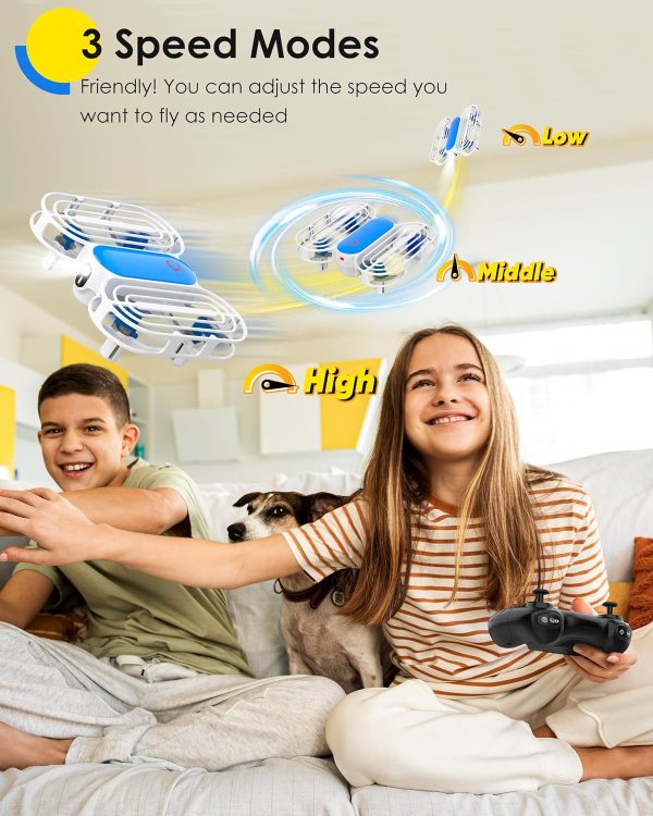 Drone for Kids, Drone with Altitude-Hold, 3D Flip, Circle Fly, Self-Rotation, Headless Mode, 3 Speed Modes, Palm Take-Off, One-Click Landing, Drone for Kids 14+, Beginners, Indoor - Image 7