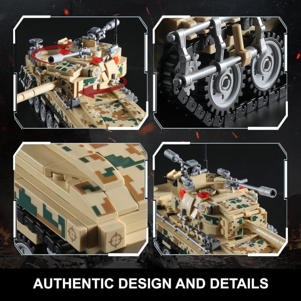 Military Tank Building Blocks Toys Set (1176 Pieces), Create A Large Army Tank or 8 Sets of Military Models, Great for Boys Kids Age 6+ Year Old - Image 7