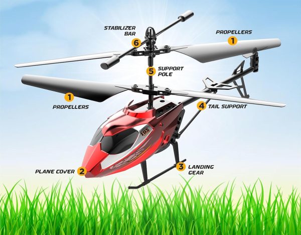 JoyKip Helicopter Remote Control 2.4 GHz Operation - DIY Assembly - LED Lights - USB Charging for Boys/Girls - Ages 6+ - Image 3