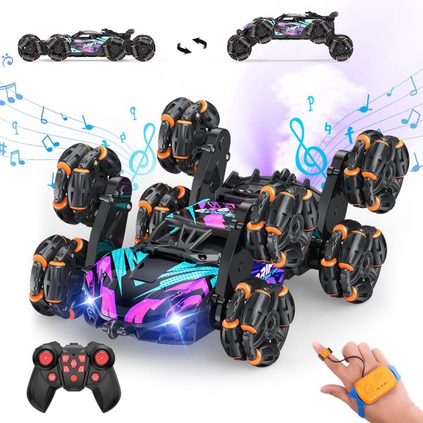 Minetom Gesture Sensing Stunt RC Cars, 8WD Remote Control Climbing Car Toys for Age 6-8, Transform Drift Off Road Vehicle Toy for Kids 9 10 11 12 Years Old Christmas Birthday Gifts for Boys & Girls - Image 2