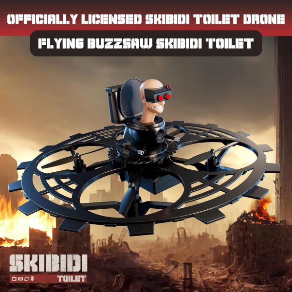 Force1 Officially Licensed Skibidi Toilet Toy RC Drone- Flying Buzzsaw Mini Drone with Camera, 1080p FPV Video Recording, Headless Mode, Altitude Hold, Speed Control, 2.4GHz Remote Control Drones - Image 3