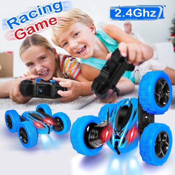 FREE TO FLY Remote Control Car Boys Toys: 360 Flip Rc Cars 2.4Ghz Double-Sided Rotating Stunt Car 6 7 8 9 10 11 12 Year Old Kids Girls Outdoor Indoor - Image 4