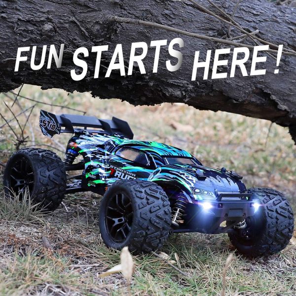 HAIBOXING RC Cars Hailstorm, 36+KM/H High Speed 4WD 1:18 Scale Waterproof Truggy Remote Control Off Road Monster Truck with Two Rechargeable Batteries, All Terrain Toys for Kids and Adult - Image 10