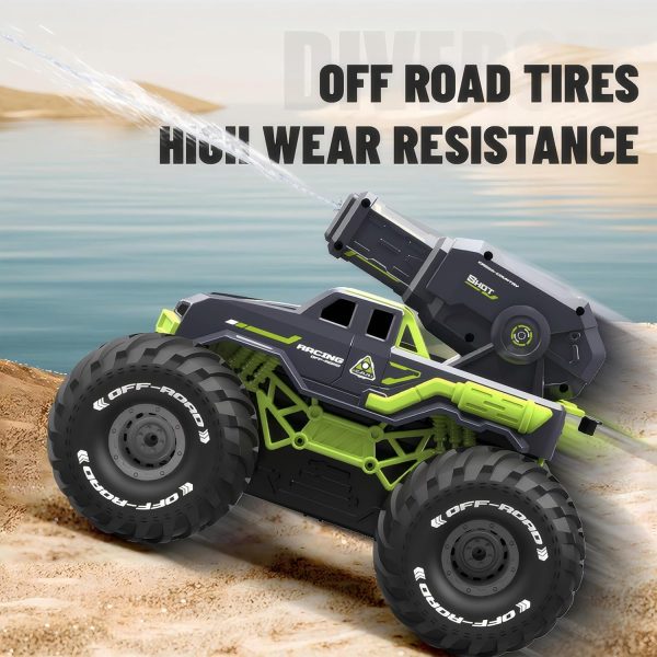 Remote Control Monster Truck 1:16 All Terrains RC Car Boat with Water Spray Gun Waterproof and Durable 4WD Amphibious Off-Road RC Truck Boys and Girls Gifts for Kids Toy Ages 6 7 8 9 10+ - Image 9